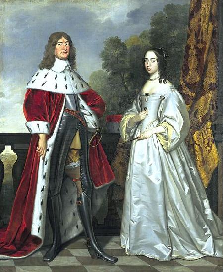 Gerard van Honthorst Double portrait of Friedrich Wilhelm I (1620- 1688) and Louise Henriette (1627-1667). France oil painting art